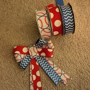 Baseball and Chevron Ribbon Set